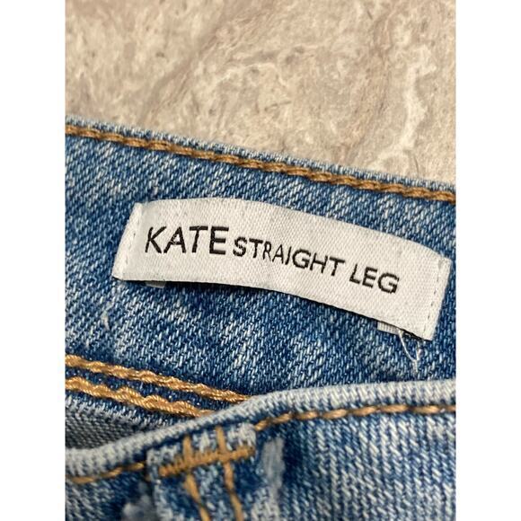 Black Daisy Kate Women's Distressed Ripped Straight Leg Jeans Blue Size 13 - Picture 3 of 9